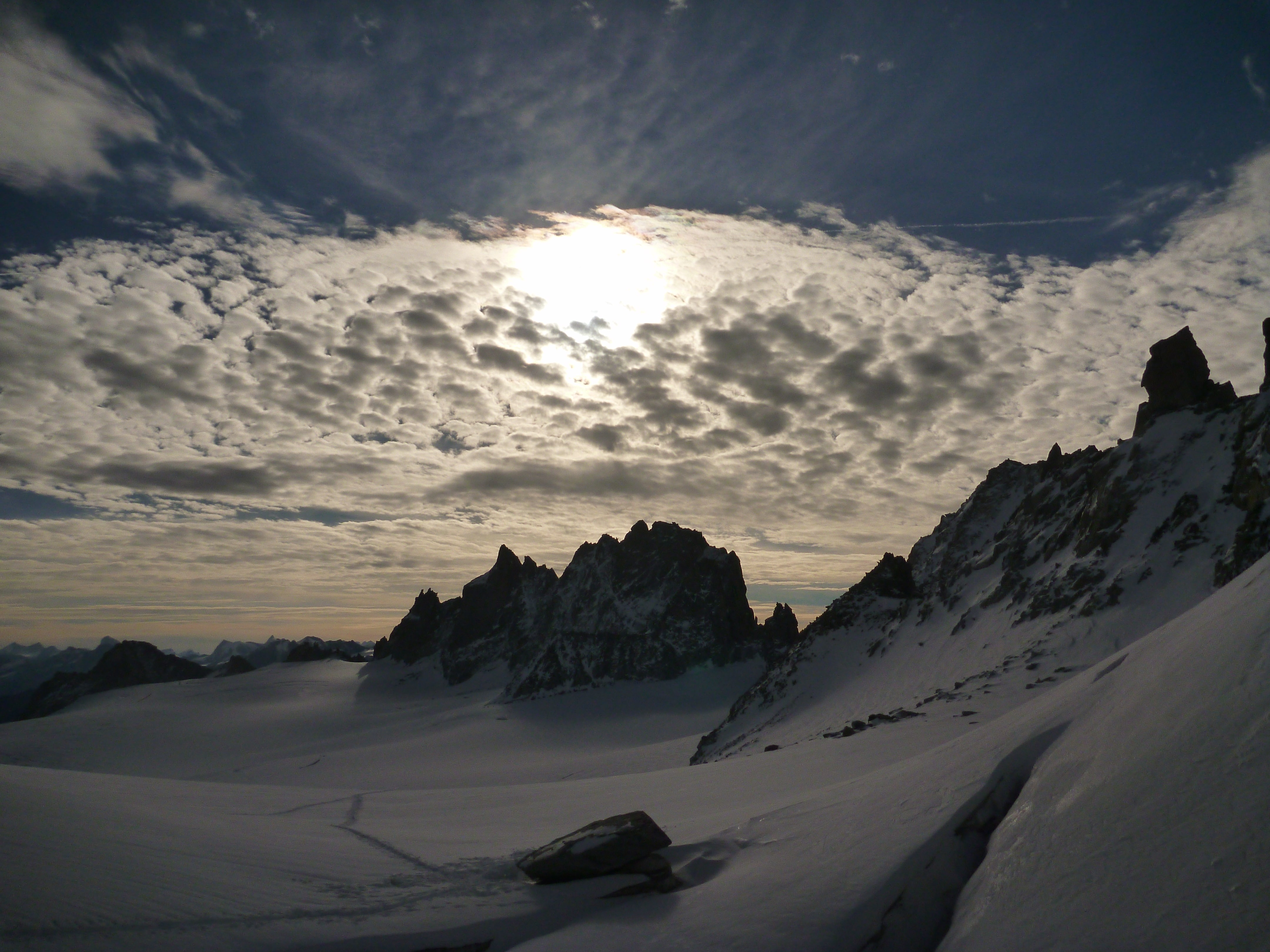 Mont Blanc: Auf dem Trientgletscher