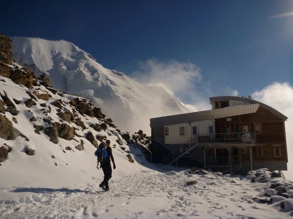 Hütte am Mont Blanc Massiv