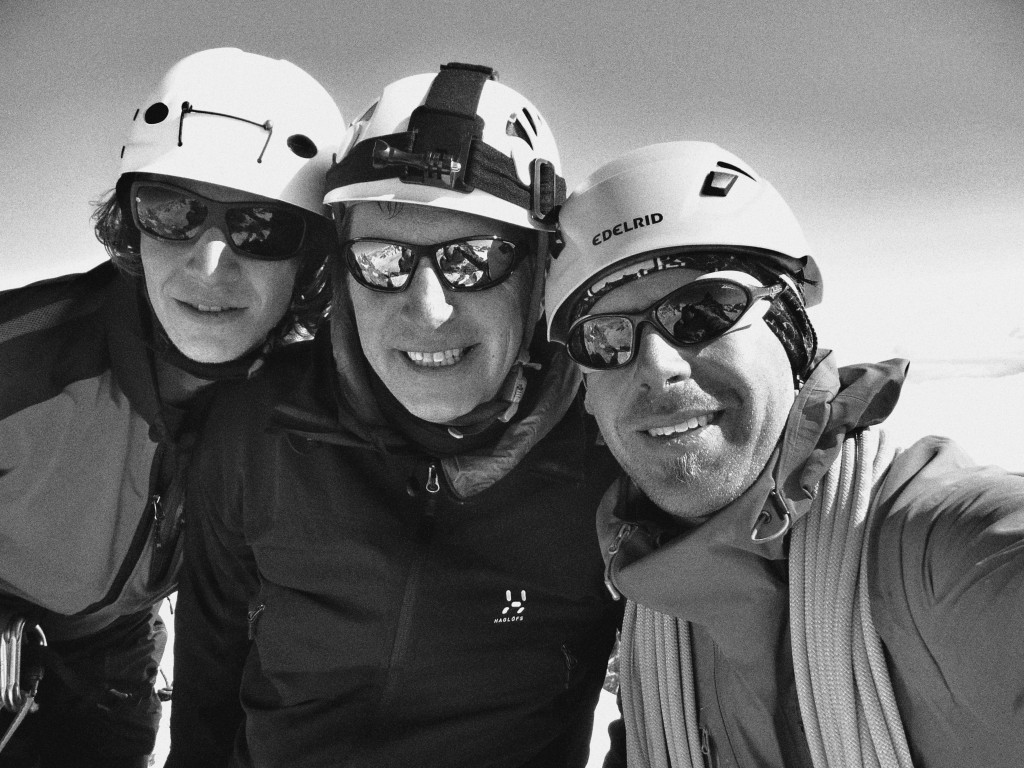 Stefan Biggel (rechts) am Mont Blanc Massiv (2013) - einer der Bergführer Bergschule Alpine Welten - Die Bergführer