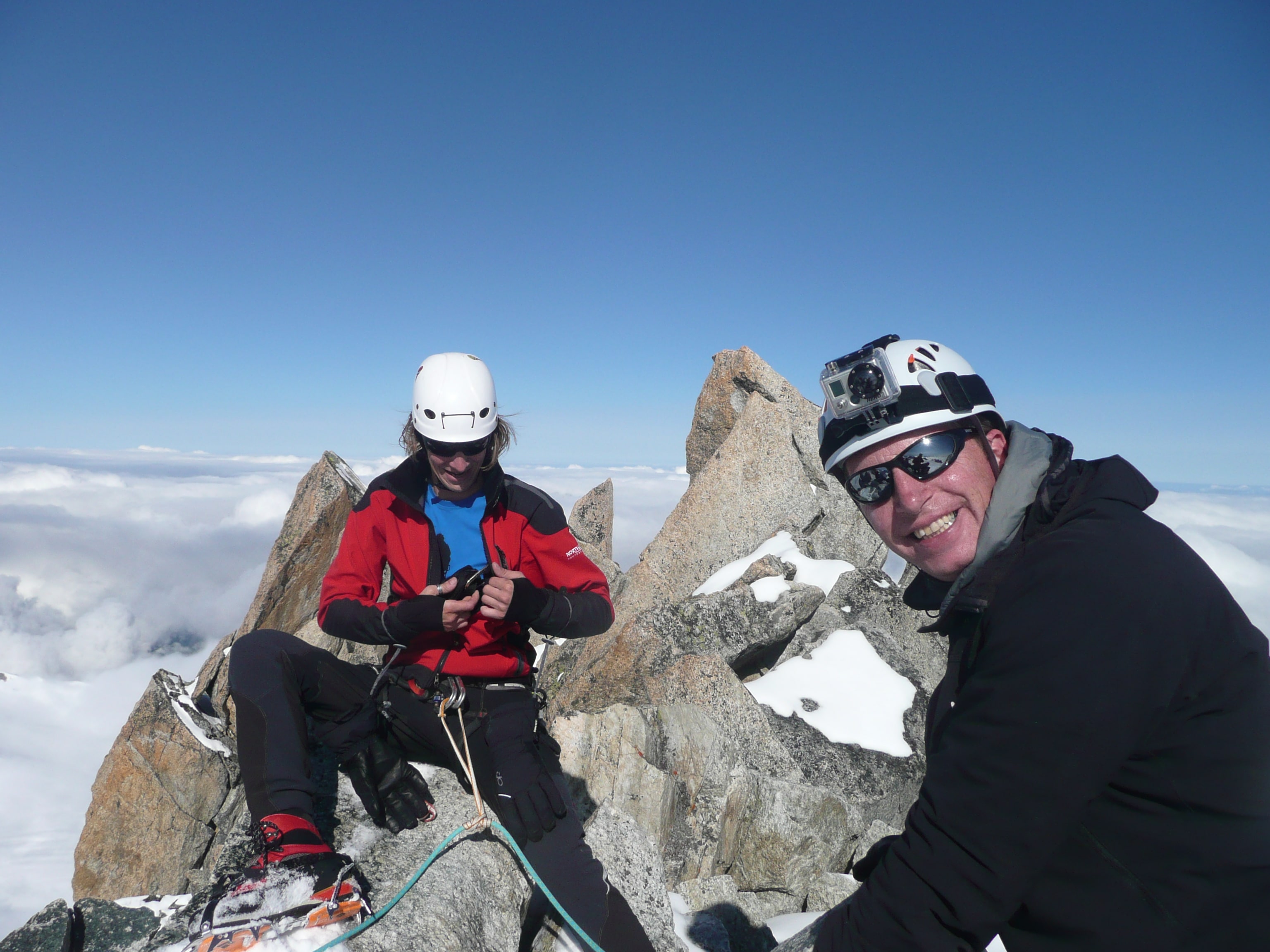 Gipfelrast auf der Aiguille du Tour