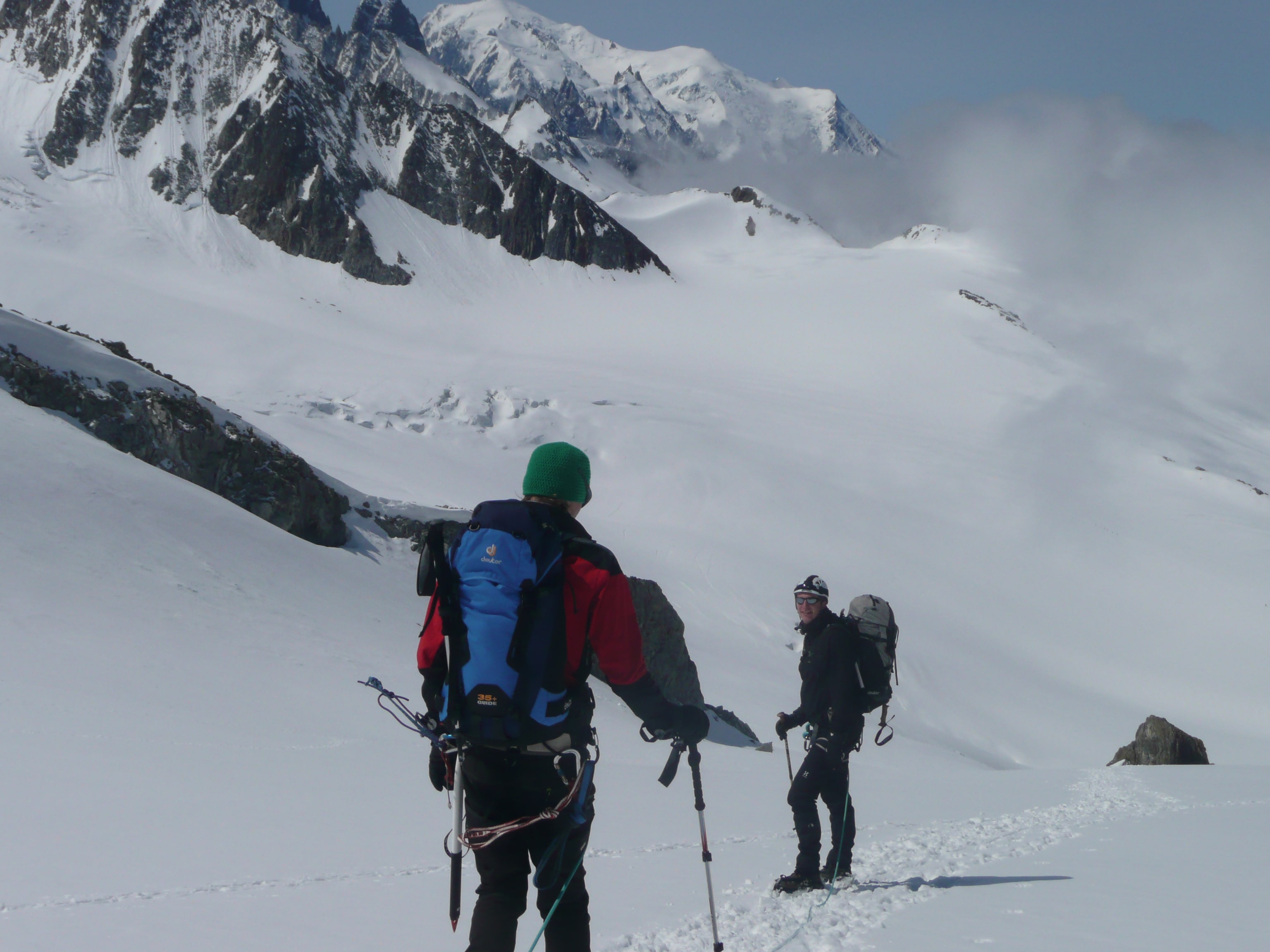 Rast auf dem Trientgletscher