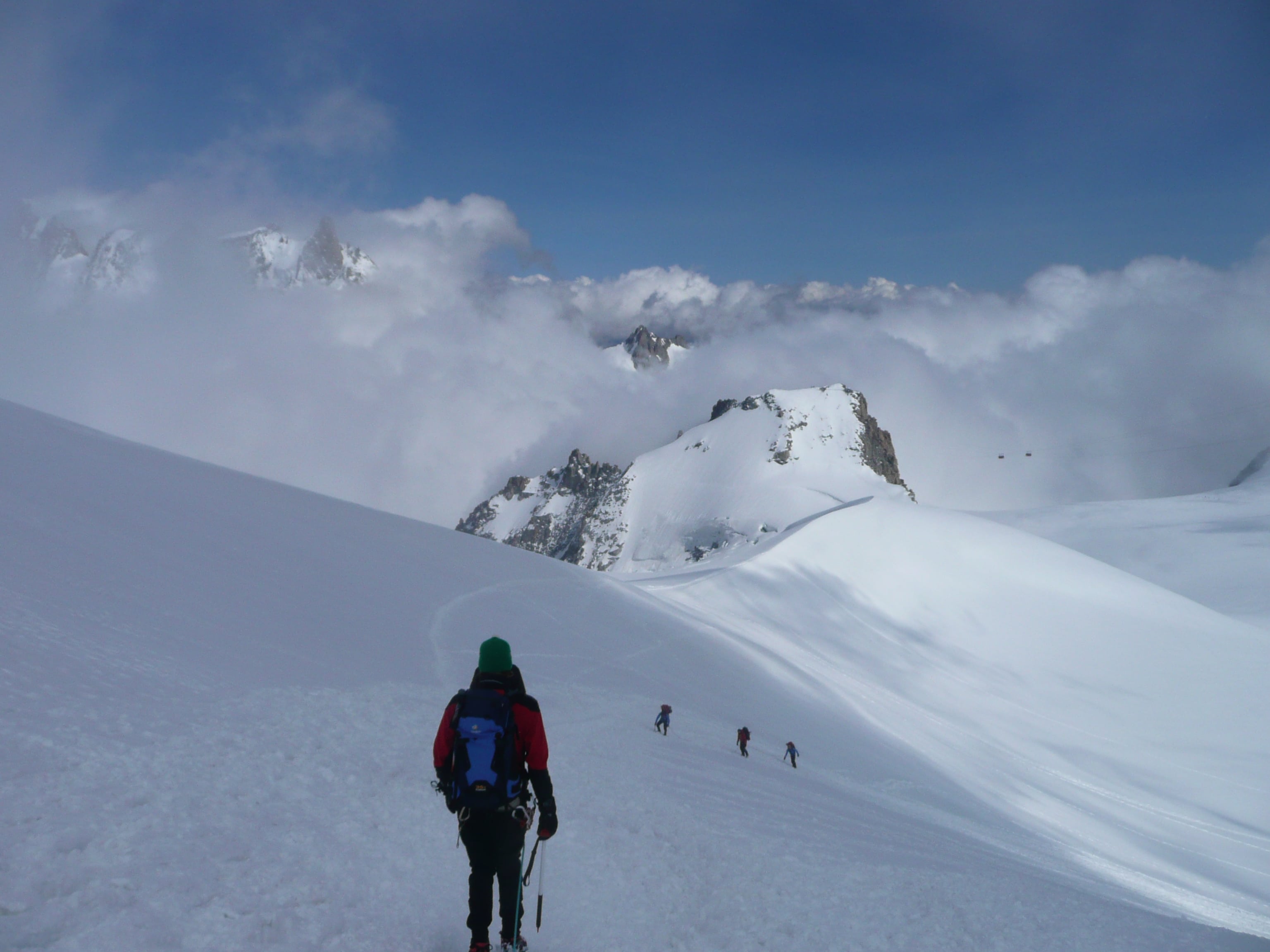 Abstieg zur Aiguille de Midi