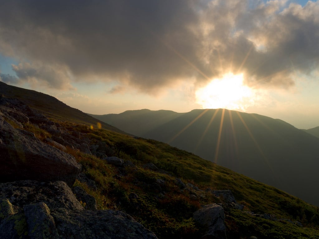 Sonnenuntergang in den Alpen