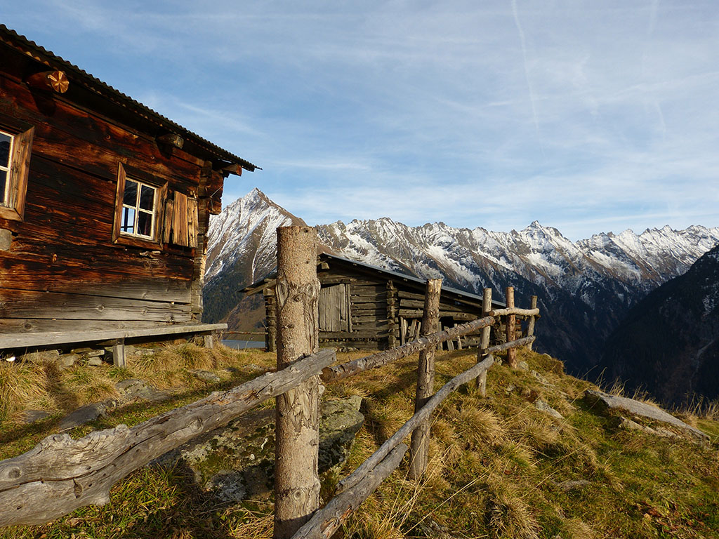 Bergpanorama in den Zillertaler Alpen in Tirol