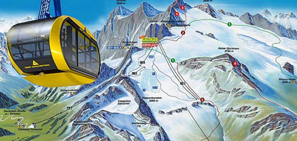 Pistenplan Dachstein Gletscher
