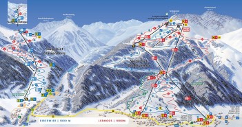 Pistenplan Skigebiet Biberwier