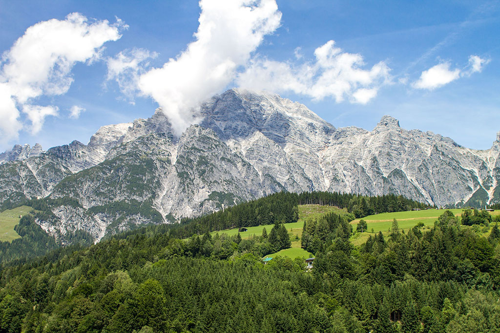 Blick über Saalfelden Leogang